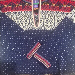 EQ Fair Isle 100% Wool Pullover/Sweater